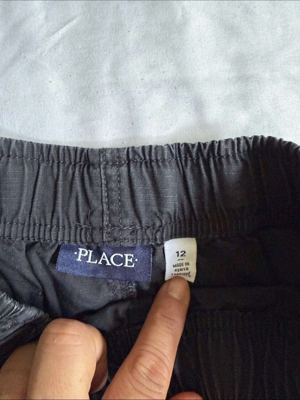 The Children's Place Black Cargo Shorts with Elastic Waist